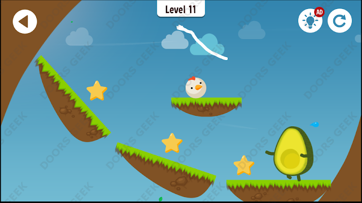 Where's My Avocado? Level 11 Solution, Cheats, Walkthrough, 3 Stars for Android, iPhone, iPad and iPod