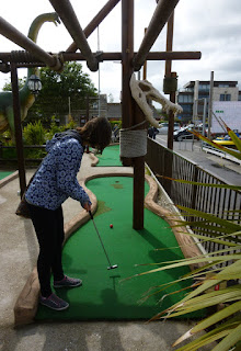 Jurassic Adventure Golf at the Santa Fe Fun Park in Swanage, Dorset