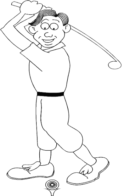 Golfing Coloring Pages 2