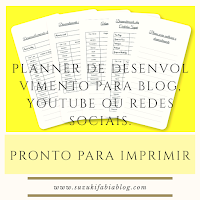 planner de desenvolvimento de blog para imprimir