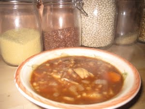 Soupe orge, champignons et maïs caramélisé - Josée di Stasio
