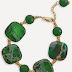 Gold Filled Green Jasper and Jade Bracelet