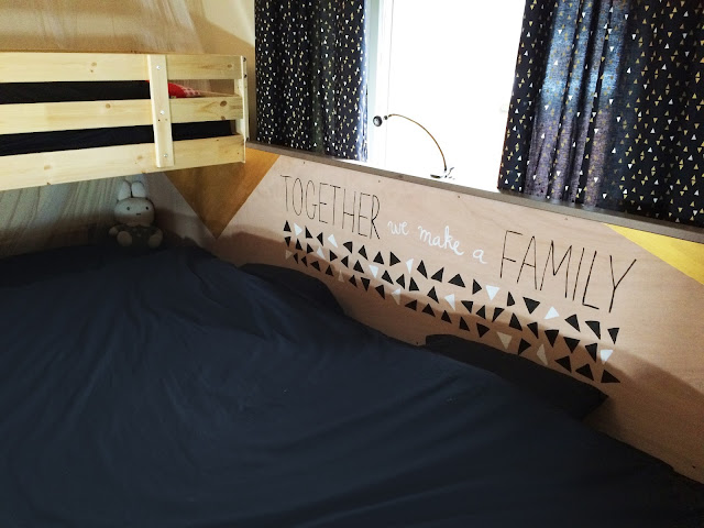 dream big, together we make a family, familiebed, familyroom, diy, ikea hack