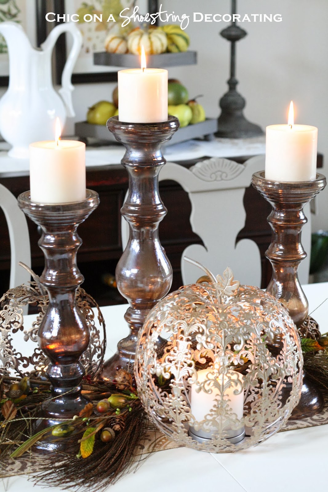 Chic On A Shoestring Decorating Fall Centerpiece And Pier 1 Gift