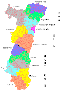 Carte de l'Alsace