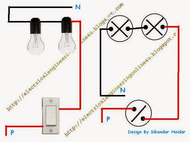 lights wiring in series circuit with switch 