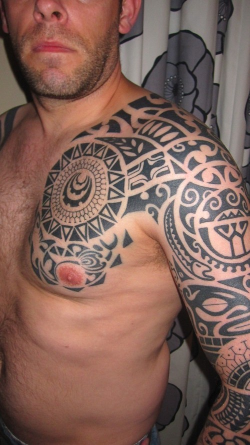 new Polynesian Sleeve tattoos picture for mens
