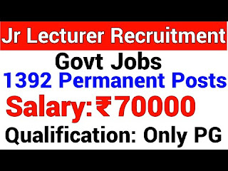 Junior Lecturer Vacancies In Telangana for Freshers Apply Now