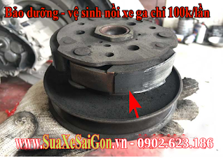 Bảo dưỡng, vệ sinh nồi xe Honda SHVN tại Tp.HCM