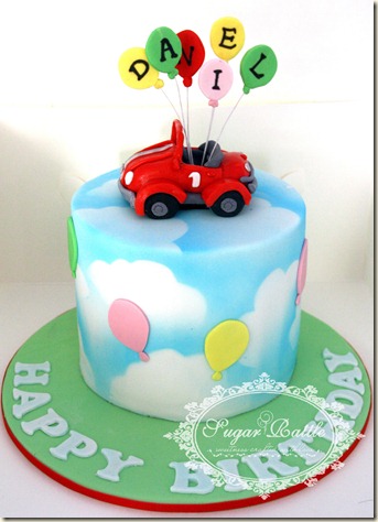 Sugar Rattle's Journey: Car and balloons for the 1 year ...