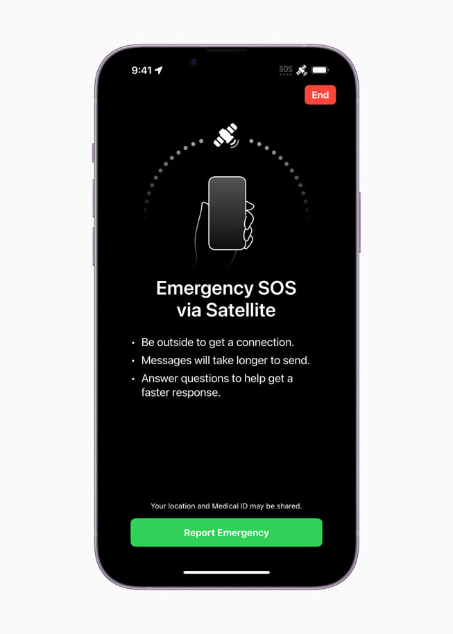 Emergency SOS via satellite is now available on iPhone 14