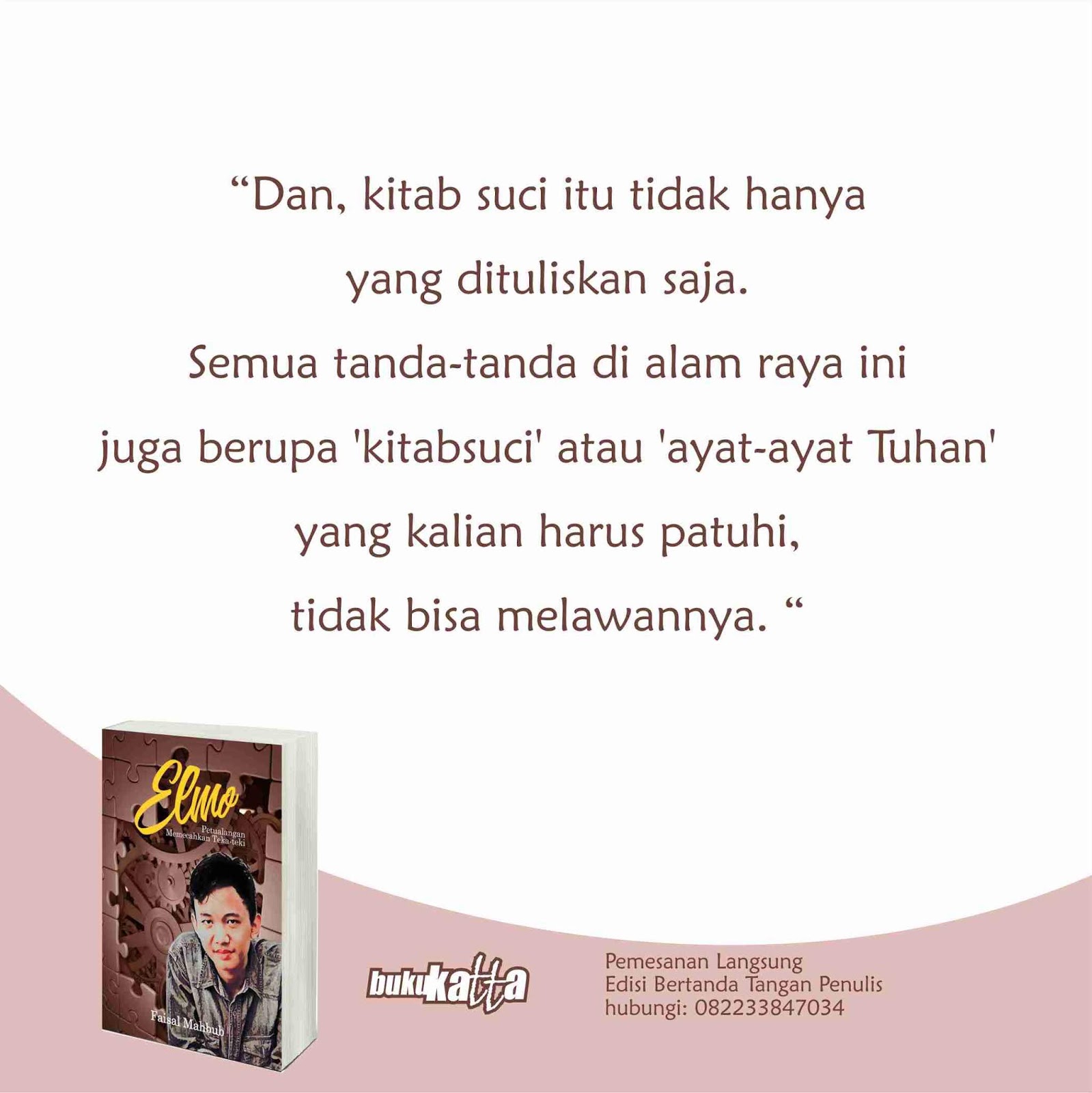 bukuKatta: Quotes Terbaik dari Novel Elmo - Petualangan Memecahkan Teka