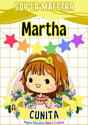 Letrero de Maestra Martha de nivel Cunita