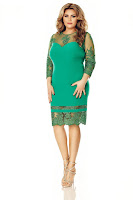 Rochie verde Plus Size Gratiela • Miss Grey