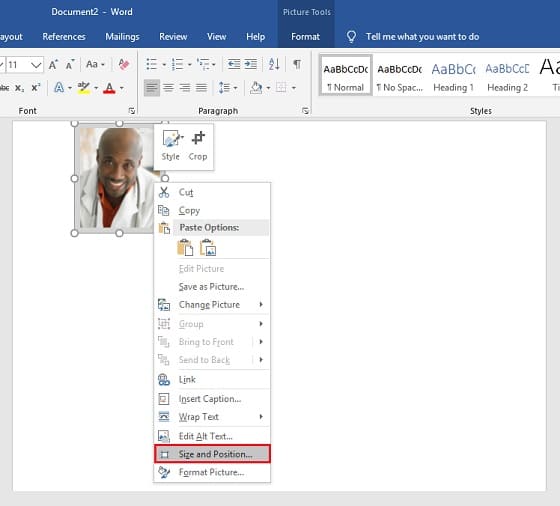 Print Foto di Microsoft Word