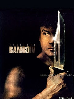 Rambo (Stallone) with a knife