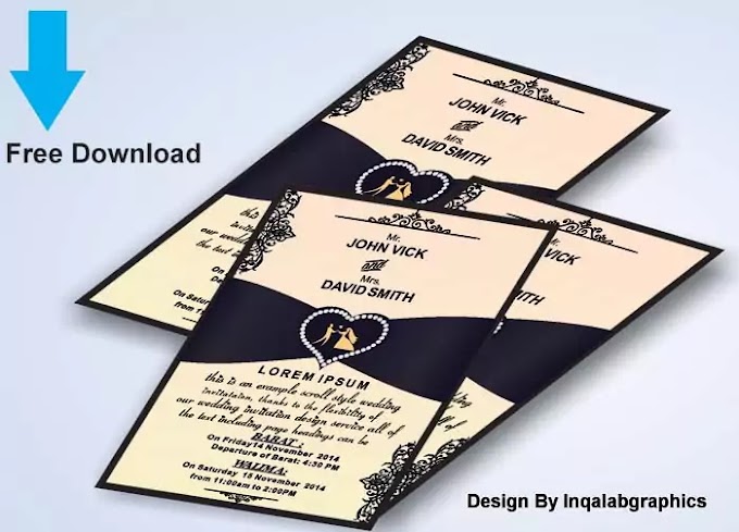 Download Wedding Invitation Card Design Template PSD and Cdr File ...