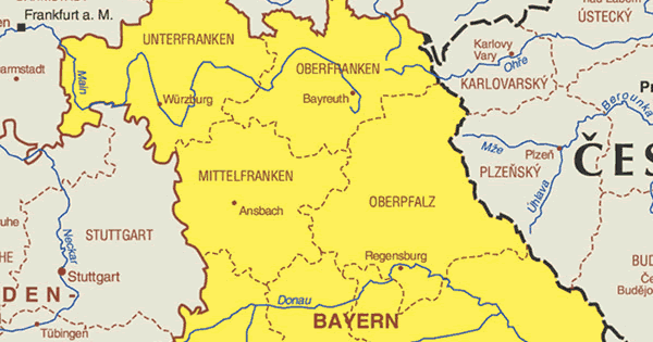 Bayern Karte von Bundesländer | Landkarte Deutschland ...