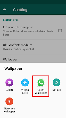 WhatsApp - Pilih Galeri Wallpaper