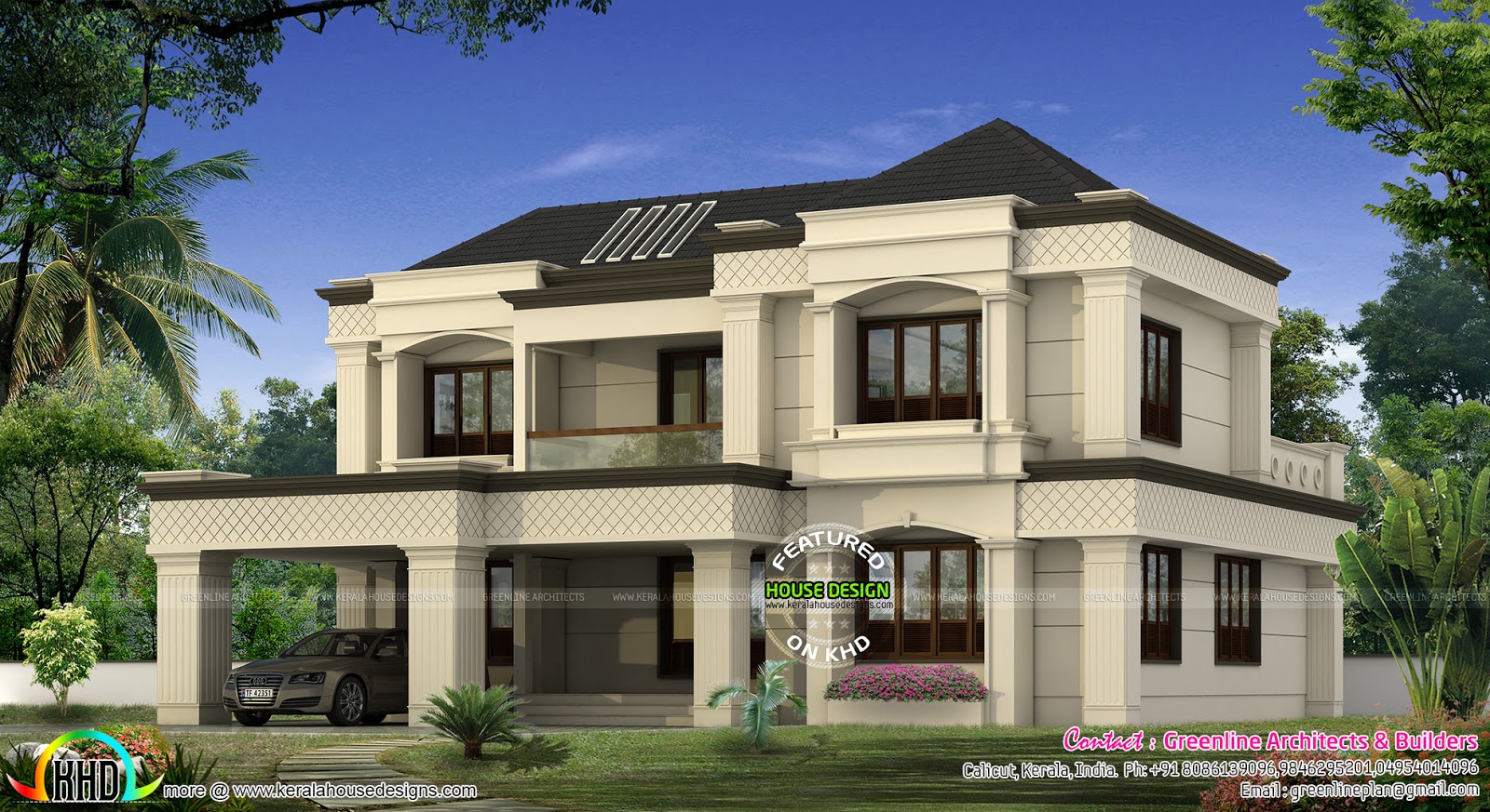 Modern  Colonial home Kerala home design and floor plans