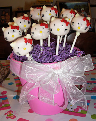 Hello Kitty Birthday Decor (Pink, Purple & White Balloons). Happy 1st