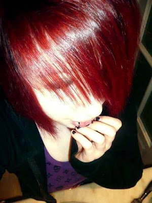 Bella red emo scene hairstyle for girls
