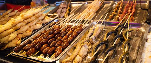  makanan ekstrim Di Wangfujing Street