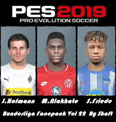 PES 2019 Bundesliga Facepack Vol 22 by Shaft