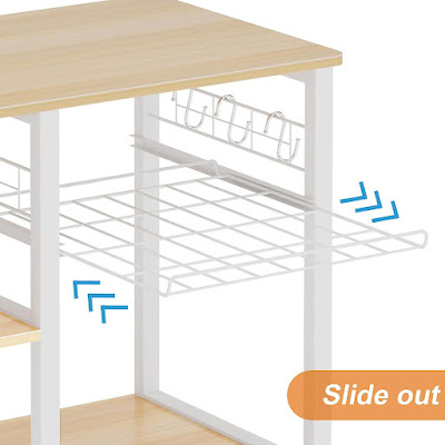 White Microwave Oven Stand Design