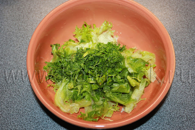 рецепт зеленого салата с пошаговыми фото
