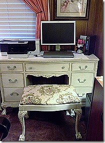 desk and bench after makeover2