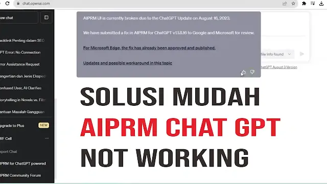 AIPRM UI  ChatGPT error pada 16 Agustus 2023