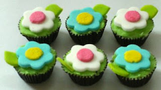 Cupcakes con Flores para Fiestas Infantiles, parte 2