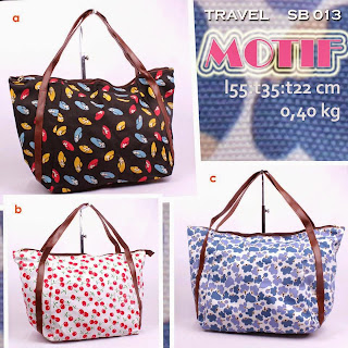 jual online tas travel murah aneka corak dan motif dari bahan kanvas tebal