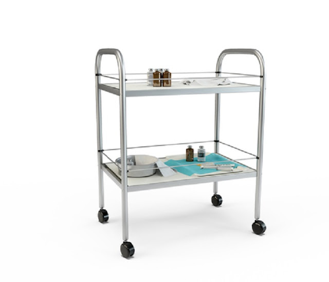 stainless steel hospital trolley