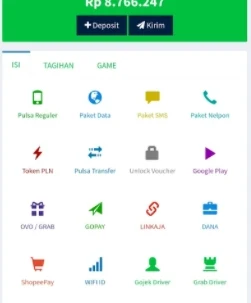 Aplikasi jual pulsa all operator terlengkap.