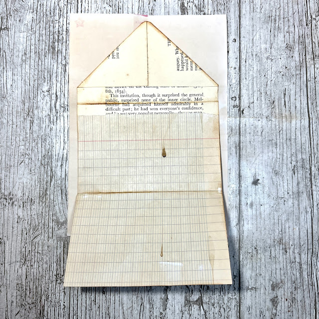 Postal Themed Ephemera Using Book Pages