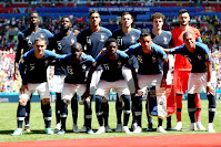 SELECCIÓN DE FRANCIA - Temporada 2017-18 - Paul Pogba, Samuel Umtiti, Raphäel Varane, Lucas Hernández, Benjamin Pavard y Hugo Lloris; Antoine Griezmann, N'Golo Kante, Ousmane Dembelé, Corentin Tolisso y Kylian Mbappe. SELECCIÓN DE FRANCIA 2 (Griezmann, Behich p.p.) SELECCIÓN DE AUSTRALIA 1 (Jedinak). 16/06/2018. Copa del Mundo de la FIFA Rusia 2018, fase de grupos, grupo C, 1ª jornada. Kazán, Rusia, Kazan Arena.