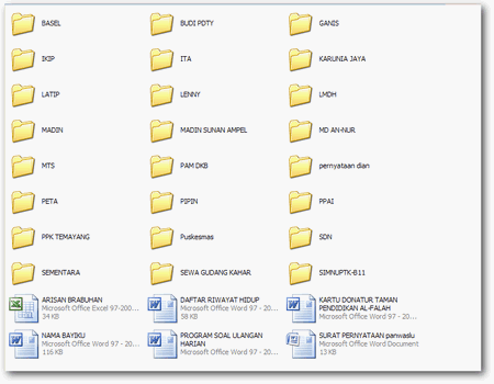 Folder di windows explorer