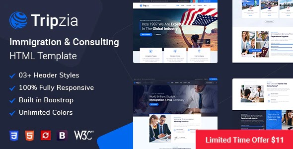 Immigration and Visa Consulting Website Template 