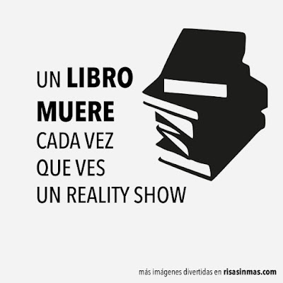 Meme de humor sobre libros y Reality Shows