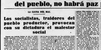 El diario cenetista "Solidaridad Obrera" acusa a los socialistas de crear malestar social