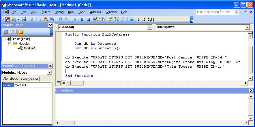 dominoc925: Bulk update Microsoft Access database with VBA