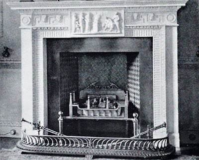 Fireplace in the Library, Hatchlands  from The architecture of Robert and James Adam by AT Bolton (1922)