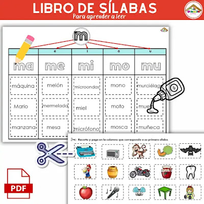 Cuadernillo de sílabas para aprender a leer