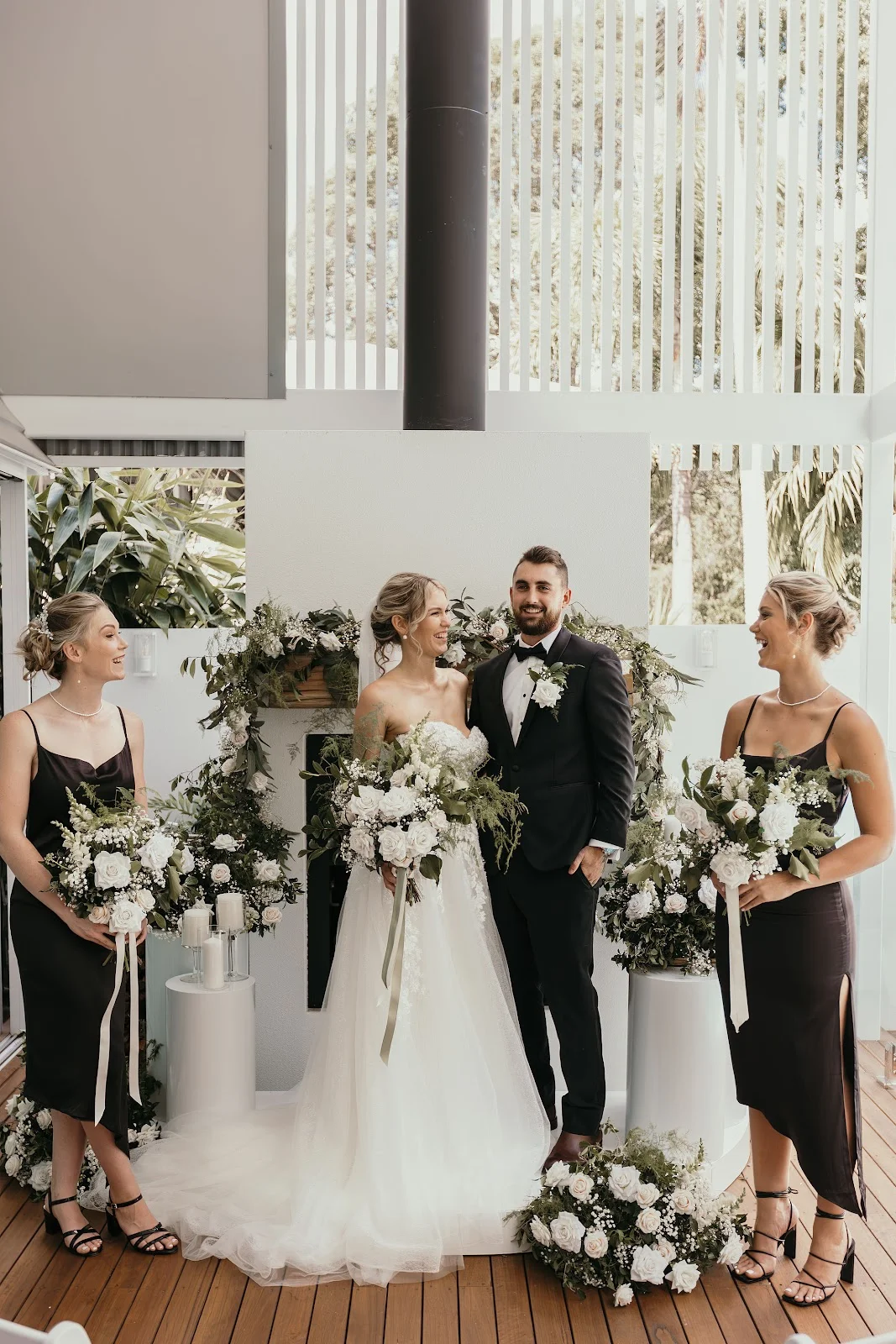 white floral wedding inspiration brisbane weddings october falls photography