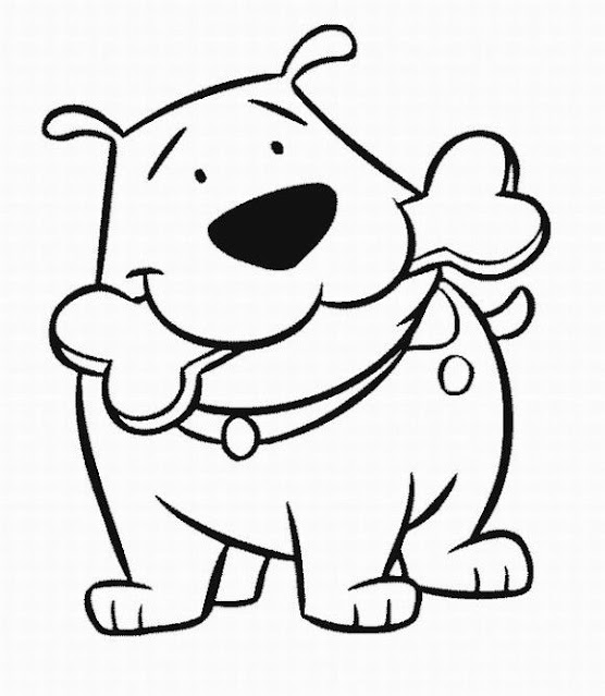 Free cute puppy cartoon coloring pages