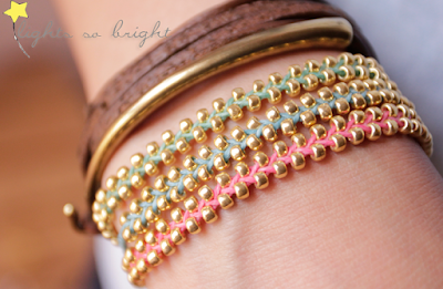 beaded braided bracelet lights so bright