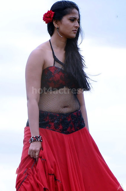 Actress Anushka Hot Navel Show Photos