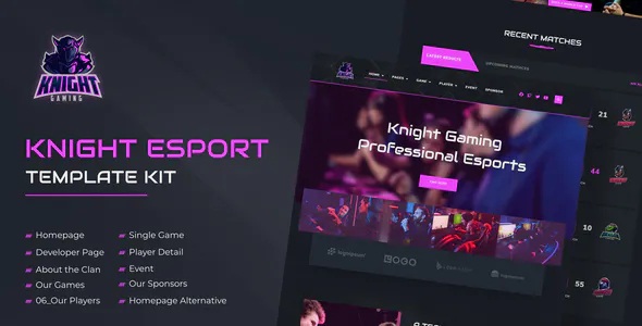 Best eSports Elementor Template Kit